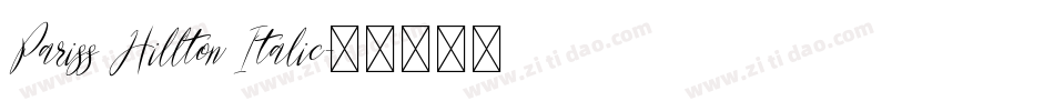Pariss Hillton Italic字体转换